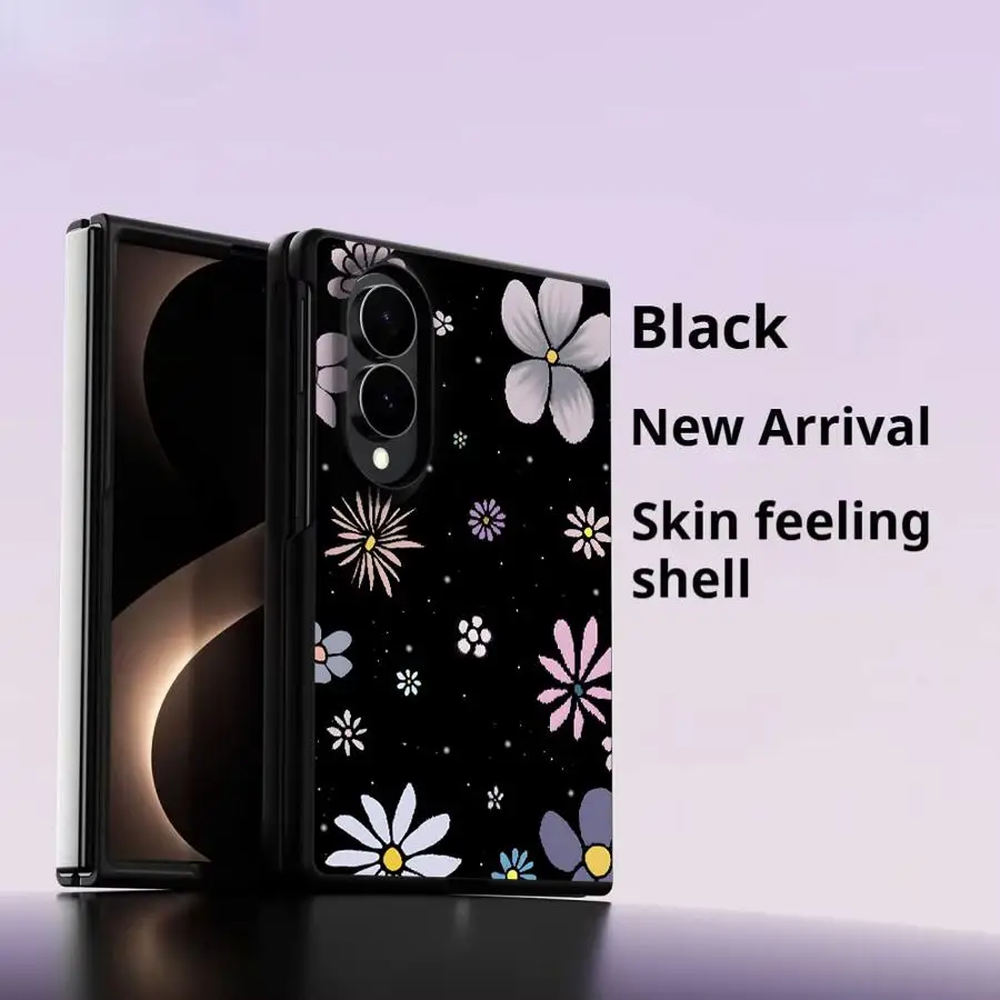 Fashionable Art Daisy Case for Samsung Galaxy Z Fold 8 Z Fold8 Wide ZFold Wide ZFold8 Luxury Phone Cover