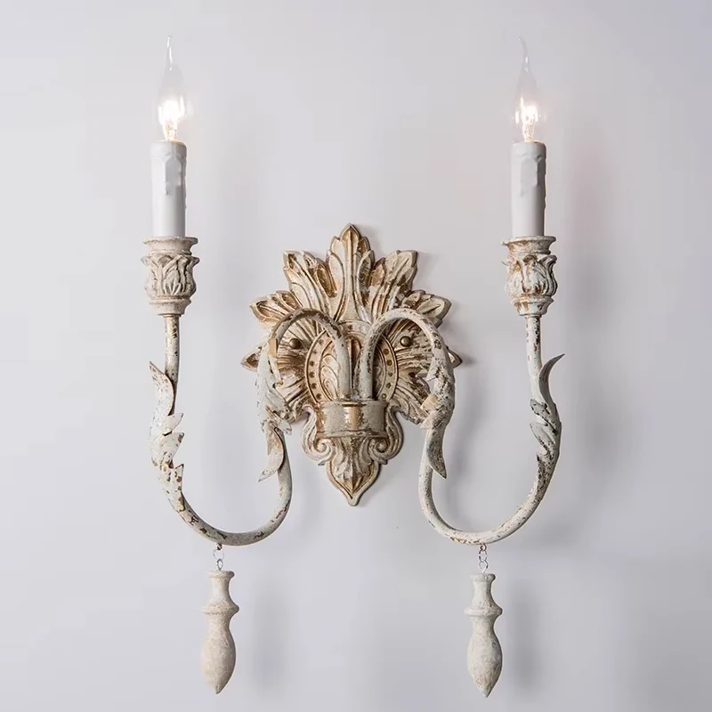 

American Retro Wall Lamps Creative Living Room Background Wall Light Bedroom Bedside Lights Home Corridor Decor Vintage Sconces