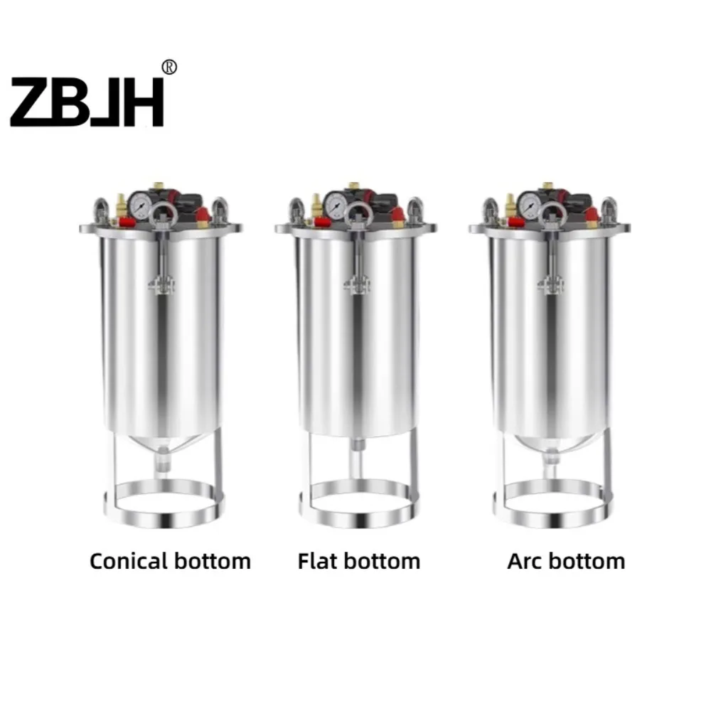 

20L Cone bottom\Arc bottom dispensing pressure tank Stainless steel glue storage barrel