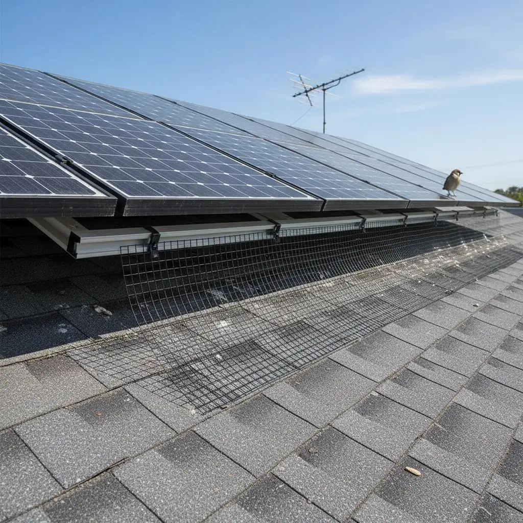 

Защитная сетка для солнечных панелей 8x100 футов для установки на крышах, предотвращение попадания диких животных и вредителей, устойчивая к ржавчине, из ПВХ.