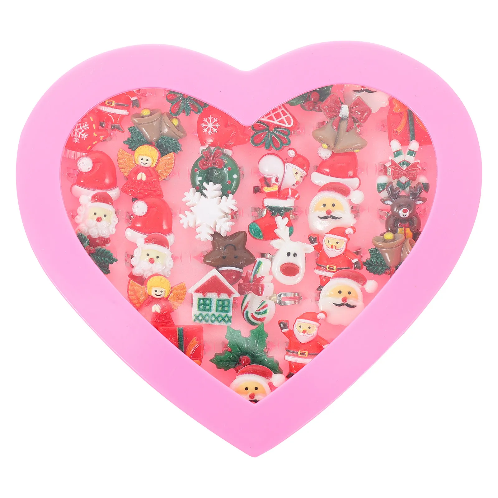 

Набор из 36 детских колец с мультяшными персонажами, рождественские кольца на пальцы, забавный аксессуар для вечеринок, милые кольца в рождественской тематике для детей, праздничный подарок