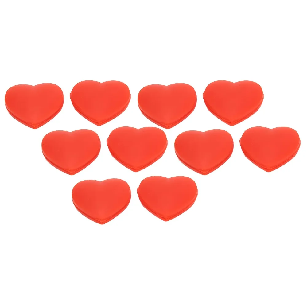 

10 шт., теннисная ракетка в форме сердца, гаситель вибрации, силиконовая розовая теннисная струна, амортизатор, красные демпферы струн для ракетки