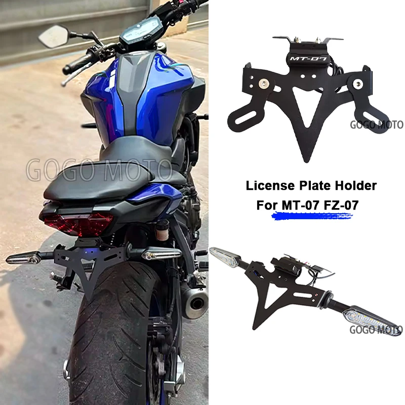 

License Plate Holder Fender Eliminator Registration Bracket For Yamaha MT-07 MT07 MT 07 FZ07 2013-2023 2021 2020 Motorcycle