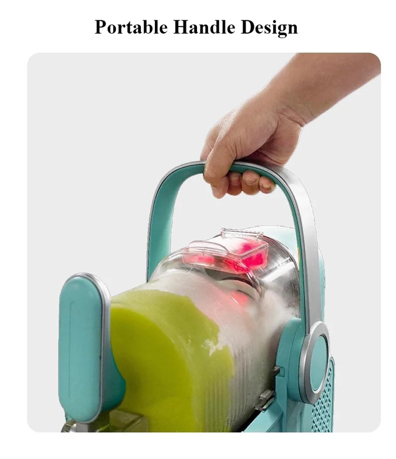 ماكينة تصنيع السلوشي التجارية بخزان واحد سعة 2 لتر مع مقبض، خلاط صانع عصير عصير سهل الحمل #5