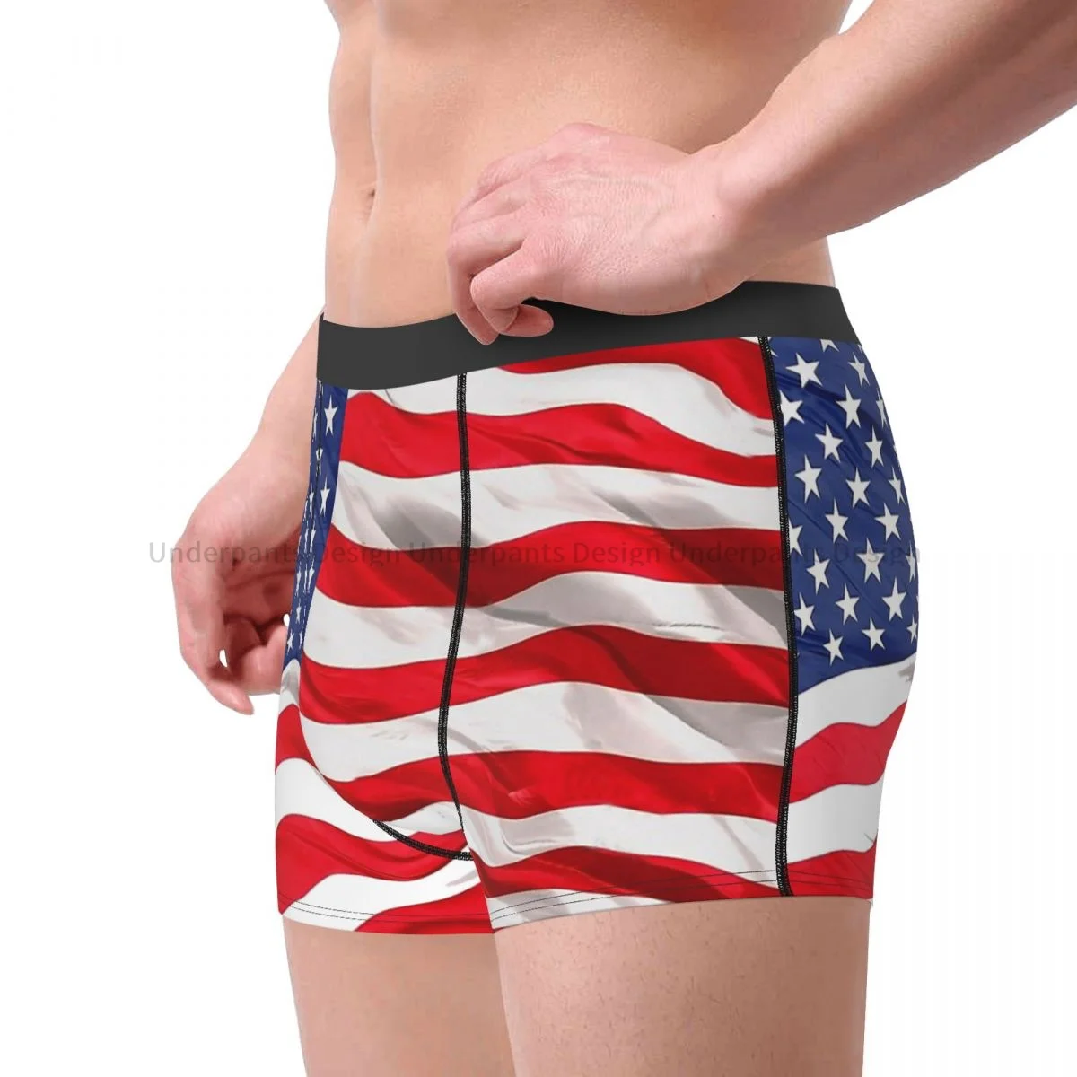 American National Flag Underpants Breathbale Panties Man Underwear Sexy Shorts Boxer Briefs