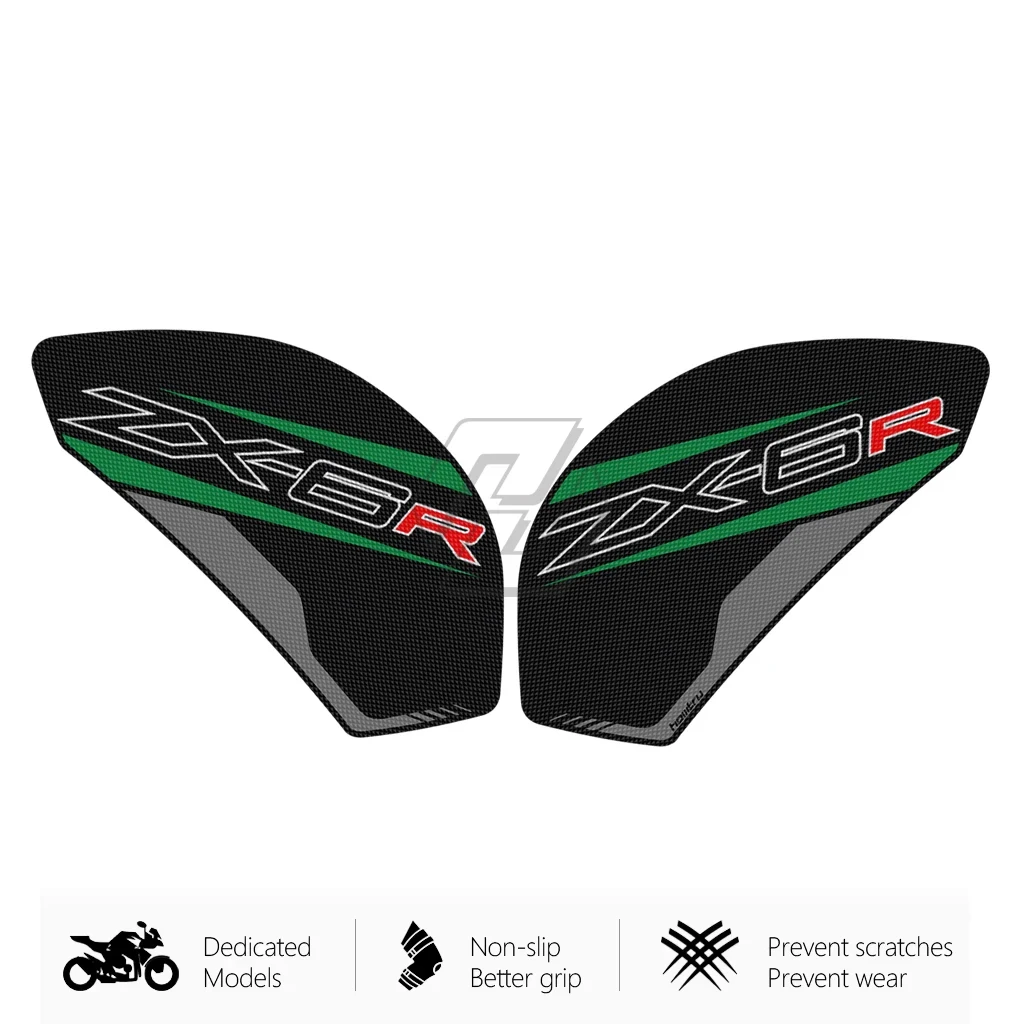 

For Kawasaki ZX-6R ZX6R 2009-2016 motorcycle side fuel tank pad protection knee anti slip protection pad