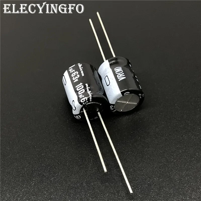 10pcs/100pcs 100uF 63V NICHICON VR Series 10x12.5mm 63V100uF Aluminum Electrolytic Capacitor