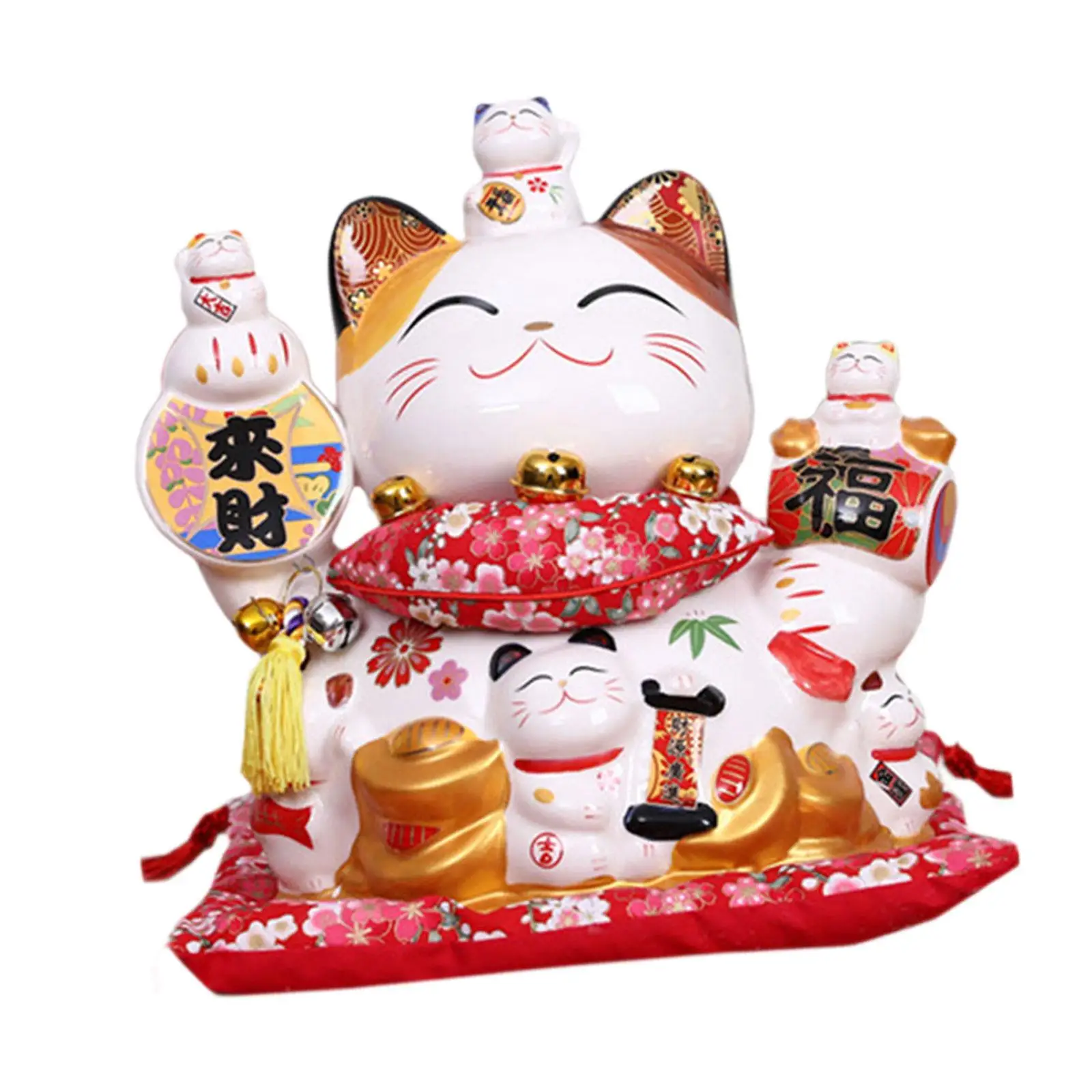 

Lucky Cat Piggy Bank Saving Jar Birthday Gift Ornament Chinese Lucky Cat Statue for Holidays Home Birthday Desktop Decoration