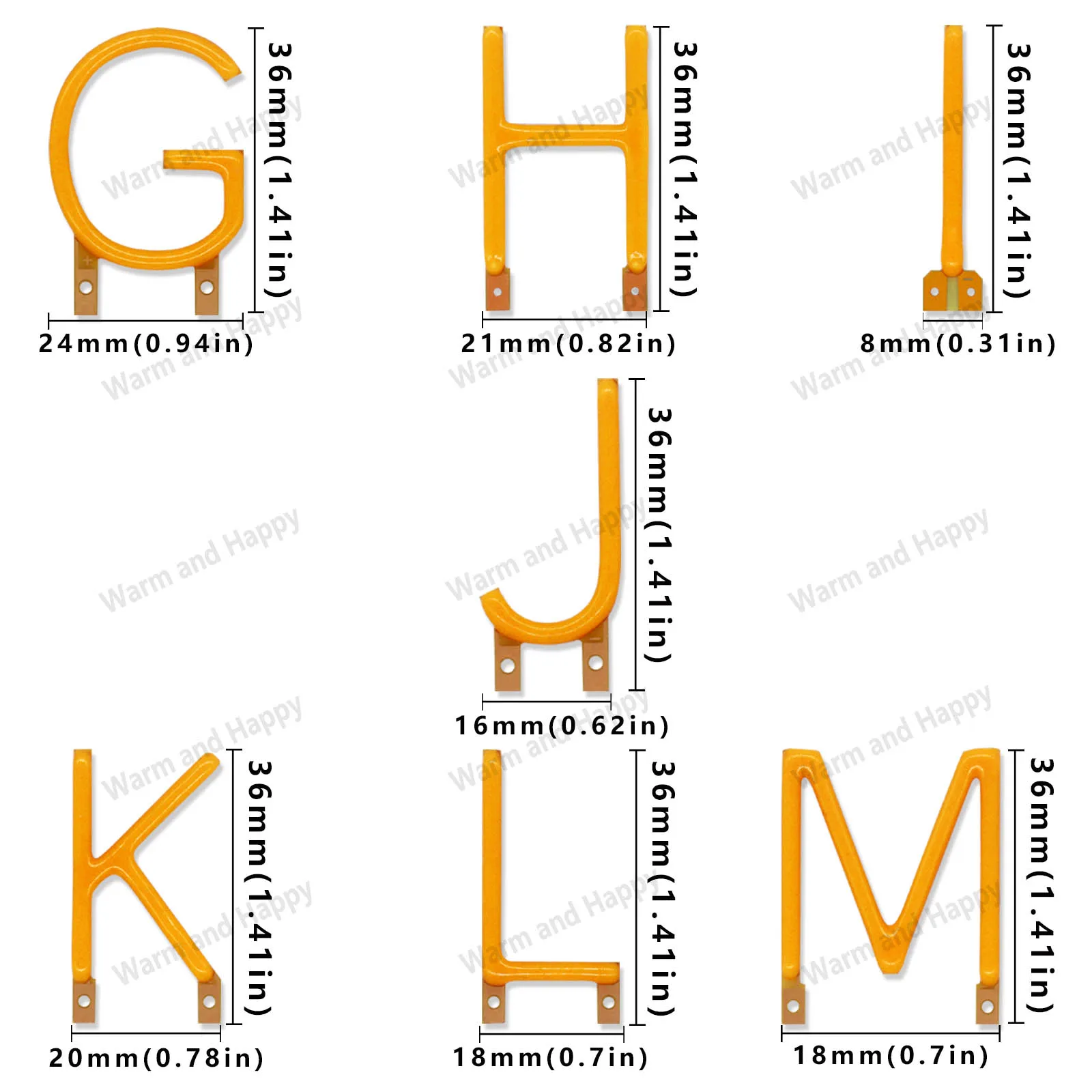 LED Filament Brief min Englisch Abcdefghijklm DC3V LED Cob LED Party Hochzeit Innendekoration Beleuchtung Zubehör DIY