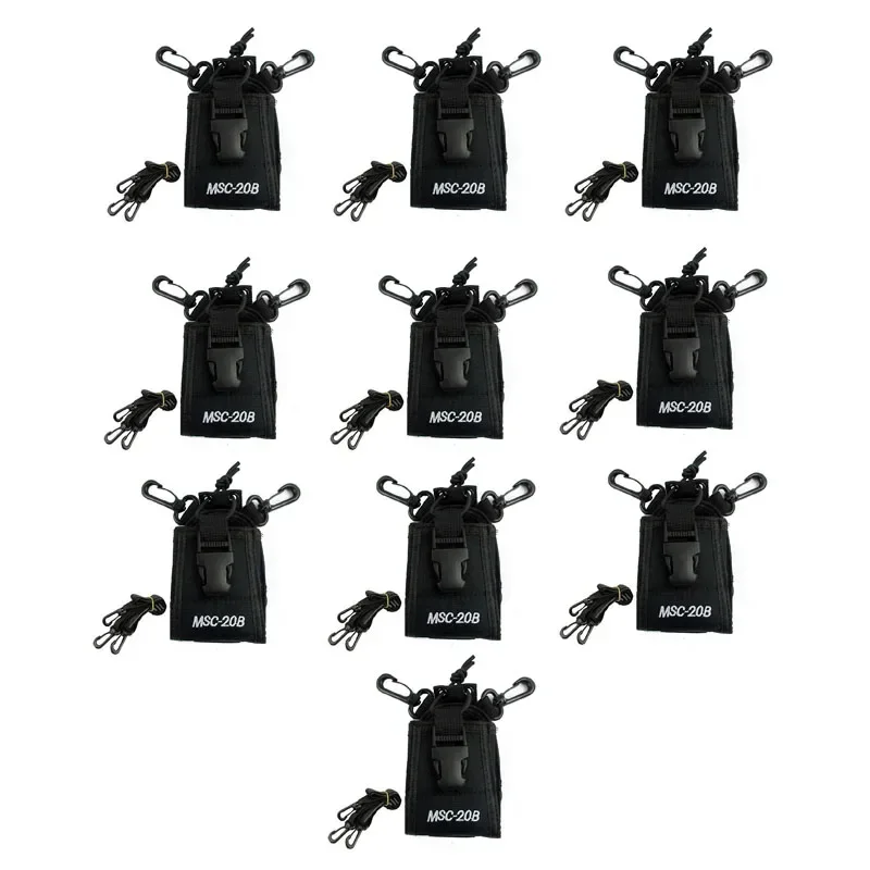 Lot 10pcs MSC-20B Universal Radio Bag Holder Nylon Pouch Case Cover Dirt Resistance For Baofeng Kenwood ICOM YAESU Walkie Talkie