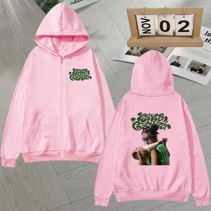 เสื้อแจ็คเก็ตฟลีซ Nina Chuba Tour Album 2025 ฤดูใบไม้ร่วง ฤดูหนาว สำหรับผู้ชายและผู้หญิง สไตล์สตรีทแวร์ ซิปแบบรูดขึ้น เสื้อสเวตเชิ้ตแขนยาวสไตล์โกธิค มีซิปและฮู้ด