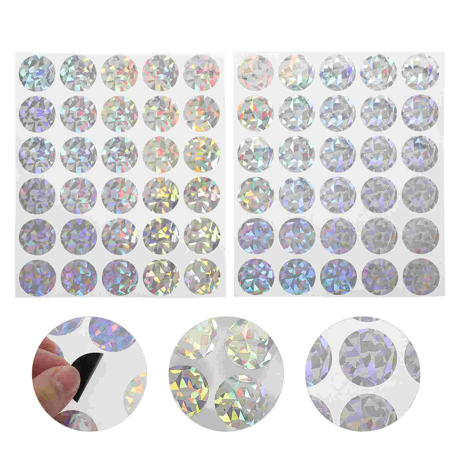 2 Sheets Scratch Card Stickers Gift Labels off Round DIY for Gender Reveal Paper Lottery Reward Programs Tickets