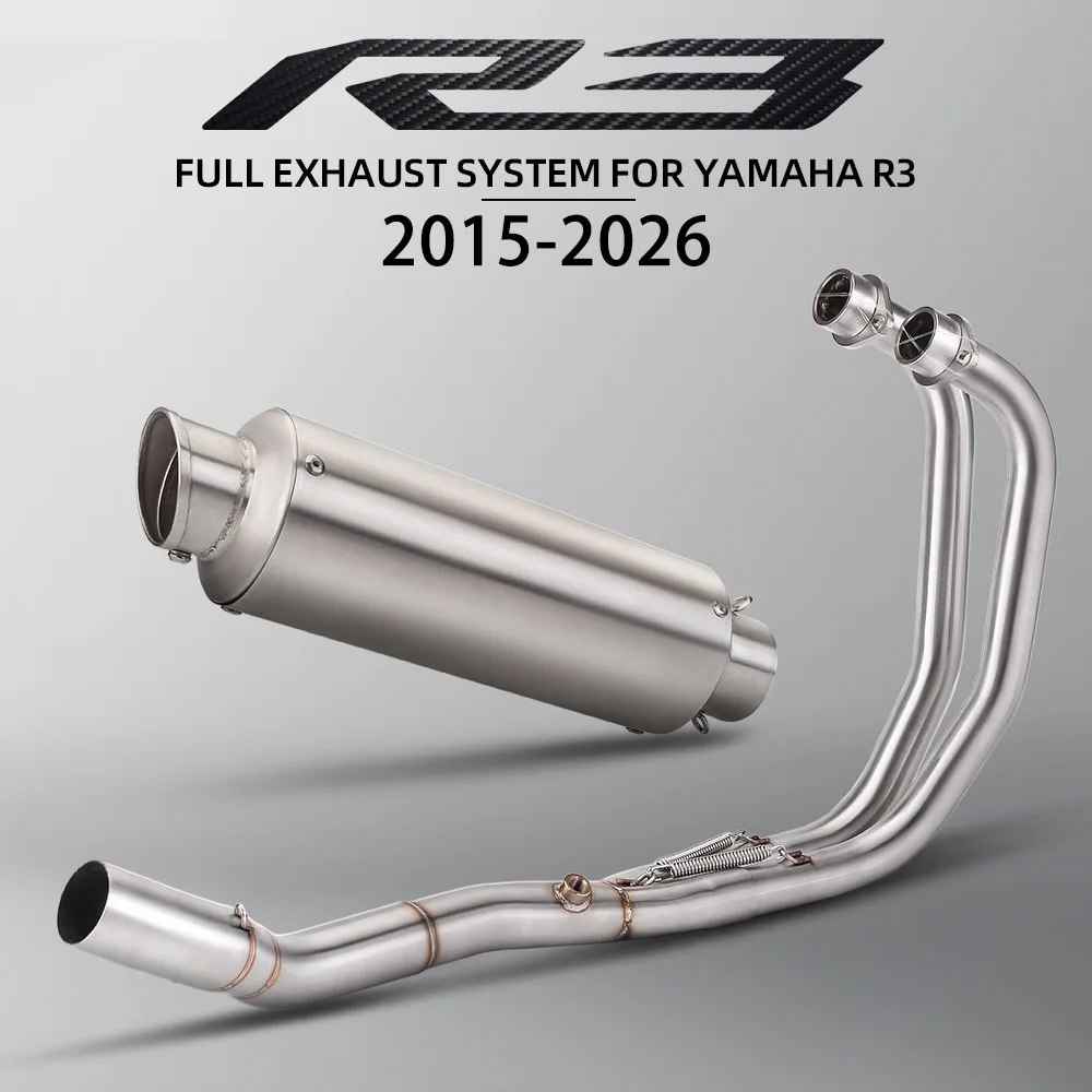 

Выхлопная система R3 для мотоциклов Yamaha R25 MT03 MT25 2015-2026: комплект труб, коллекторы, глушитель F01 с DB Killer