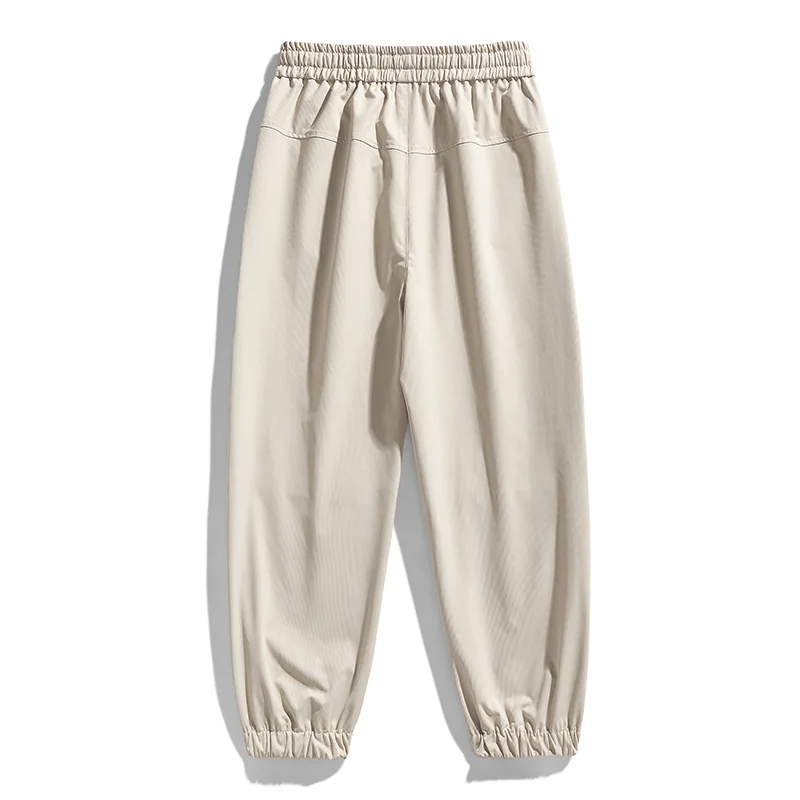 طويل تنفس الرياضة بانت الرجال ربيع الخريف جديد Sweatpant موضة الصلبة سلسلة يغطي الرجل عالية مرونة فضفاضة نشط عداء ببطء بنطلون