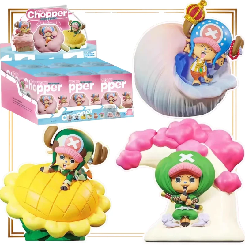 Anime ONE PIECE Tony Tony Chopper Luce notturna Scatola cieca Ornamento da tavolo Figura Bambola Giocattolo Sorpresa Borsa della fortuna Regalo di Natale