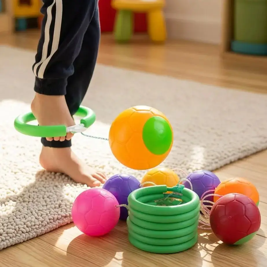 Palla da Salto Singolo per Esterni, Giocattolo Sportivo per Bambini e Adulti, Esercizio di Equilibrio e Coordinazione, Gioco Interattivo per la Scuola Materna