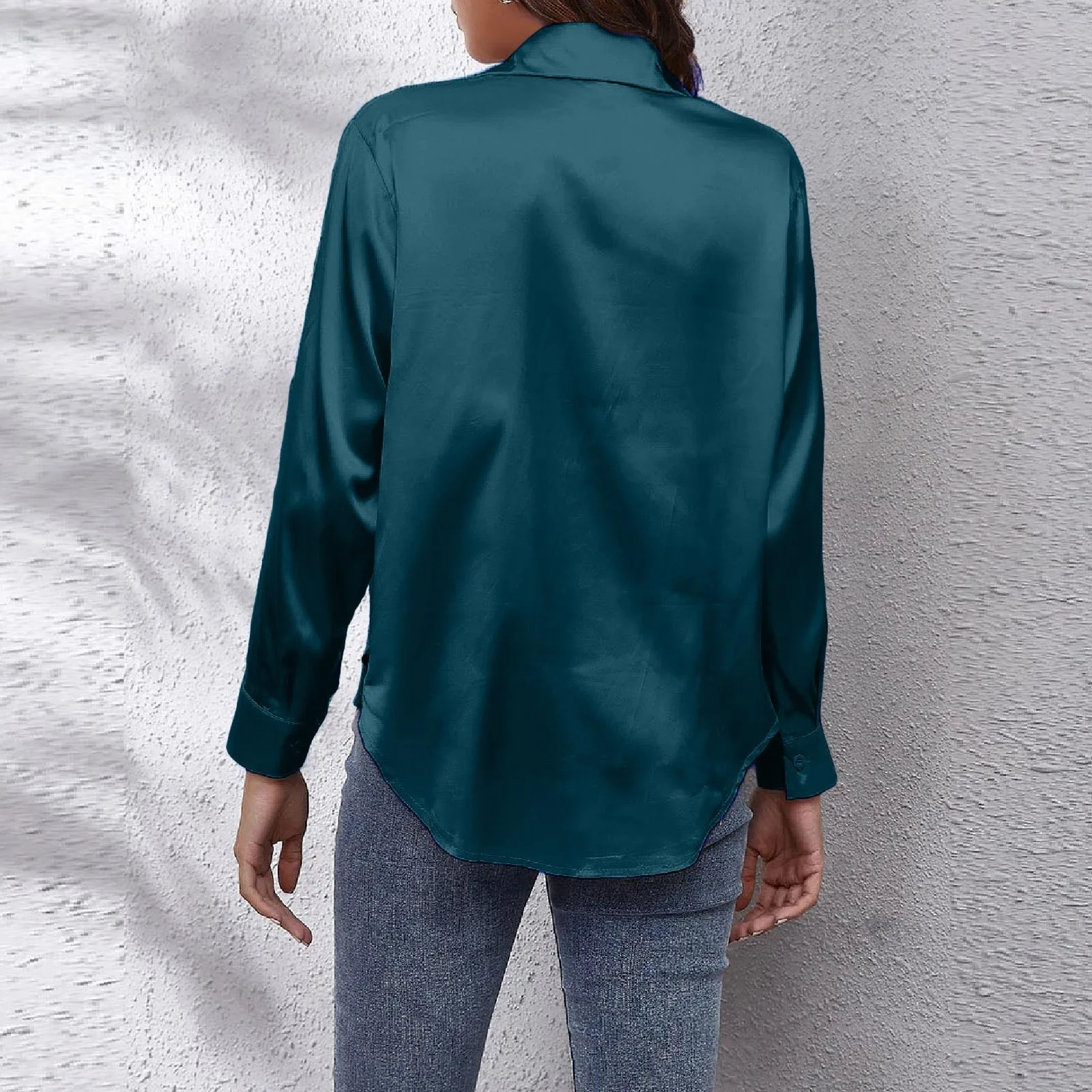 Satin Blouse Shirt Silk Tops Elegant Long Sleeve Loose Womens Blouses Camisas De Mujer Spring Autumn Streetwear Women Clothes