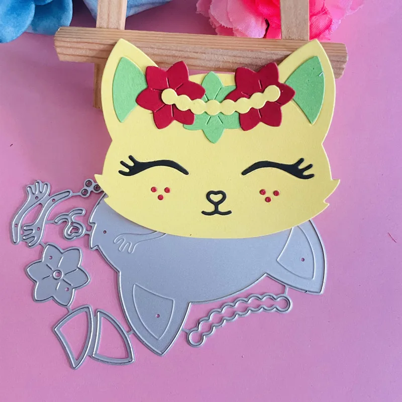 cute animal fox  decoration die Metal Cutting Dies DIY Scrapbook Paper Cards Embossing Craft Die Cut handmade craft