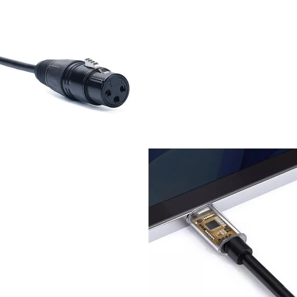 

652F Type C to 3Pin XLRs Balanced Cable Adapter, Gold Plateds USB Type C to XLRs Male Female Sound Cord for Cell Phones