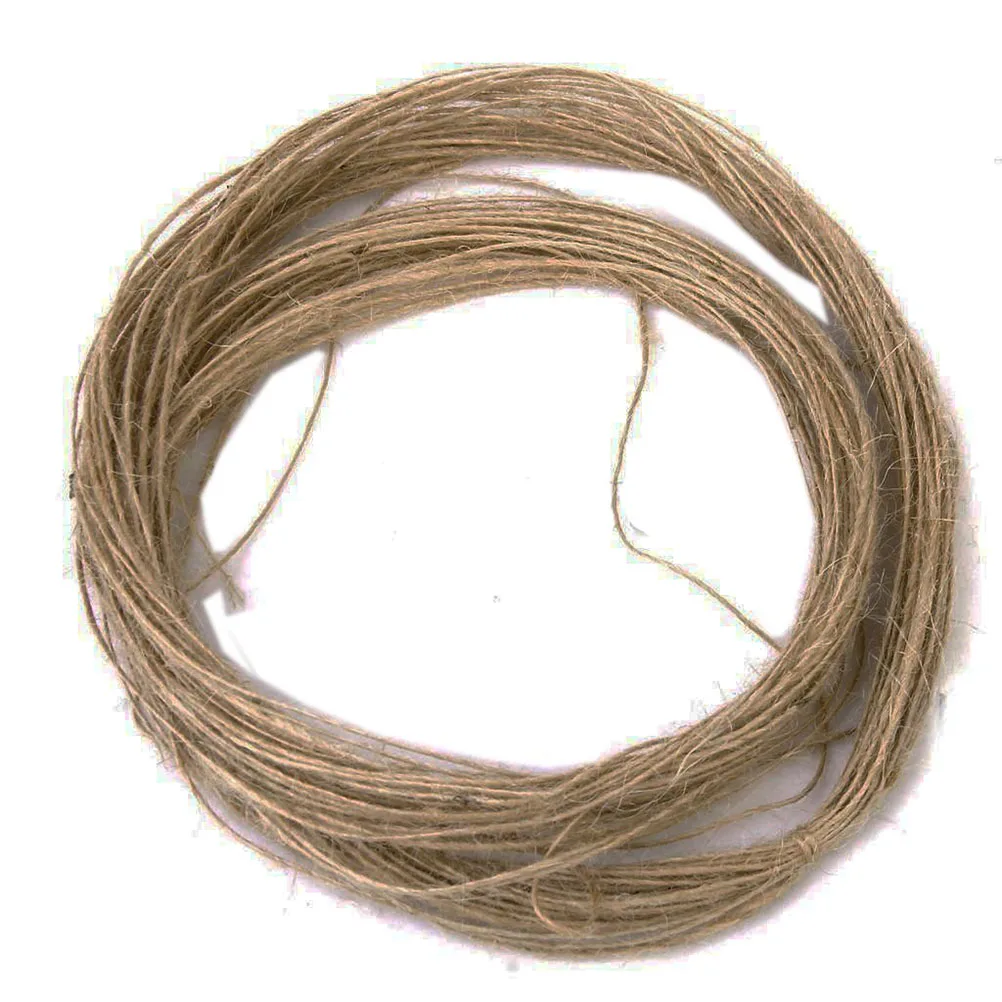 

100M Sisal Twine 1mm Brown 2Strands Durable Packing Material for Gift Box Gardening Photo Industrial Jute Twine Display Craft