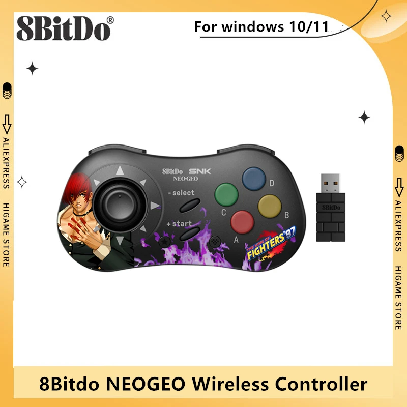 Mando inalámbrico 8Bitdo NEOGEO para Windows Android NEOGEO mini Joystick clásico con licencia oficial de SNK