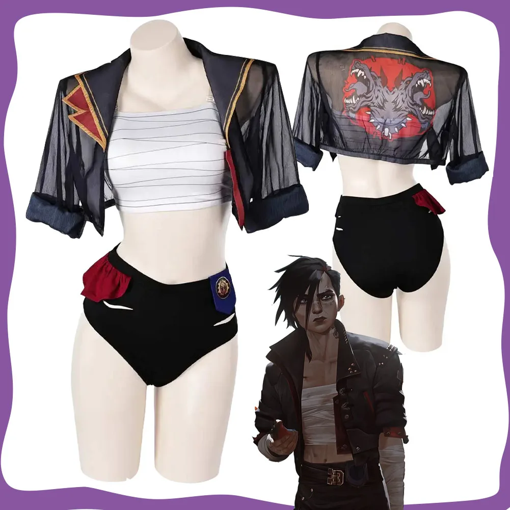 غامض السادس الموسم 2 تأثيري المرأة فانتازيا ملابس السباحة سترة لعبة LoL ملابس تنكرية للإناث هالوين كرنفال البدلة