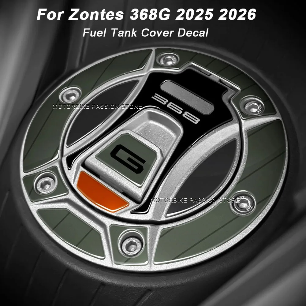 For Zontes 368G 368 G 368g 368 g 2025-2026 Motorcycle Fuel Tank Cap Sticker 3D Resin Gas Oil Tank Protection Decals Waterproof