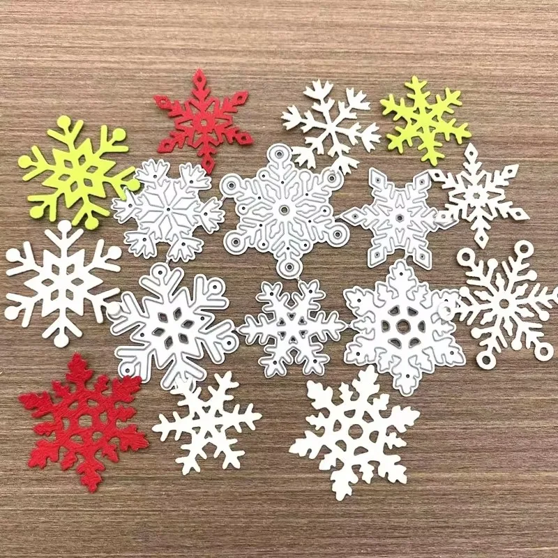 6 Styles Christmas Snowflake Metal Cutting Dies Scrapbooking Photo Die Cut Embossing Cutter Decoration