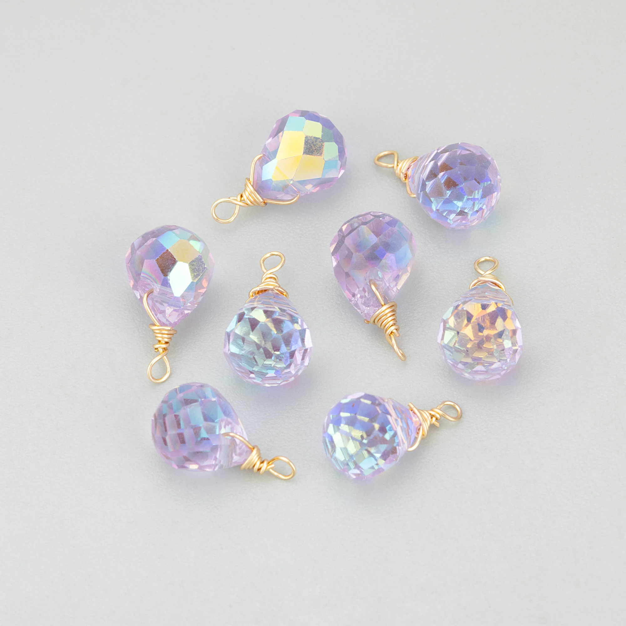 GUFEATHER MF04,jewelry accessories,18k gold plated,copper,nickel free,glass,hand made,charms,jewelry making,diy pendants,10pcs/l