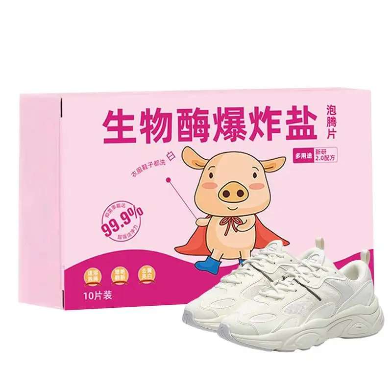 10 Pieces All Purpose Cleaner Multi-Functional Bio-Enzyme Cleaning Tablets Stain Remover Cleaner Bio-Enzyme Explosive Salt