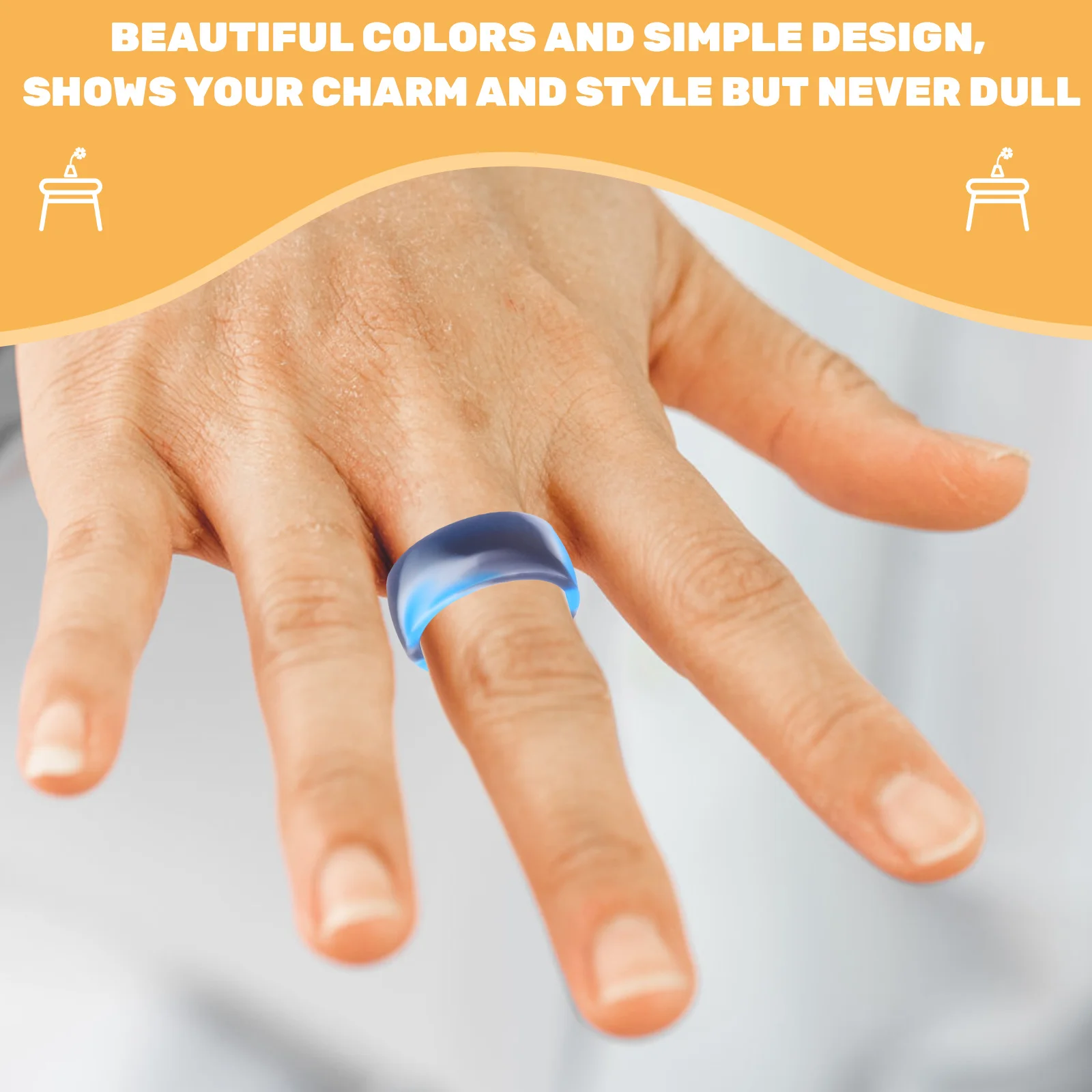 10Pcs Silicone Rings Men Women Comfortable Flexible Sports Finger Rings Soft Breathable Fitness Outdoor Exercise Novelty Wedding