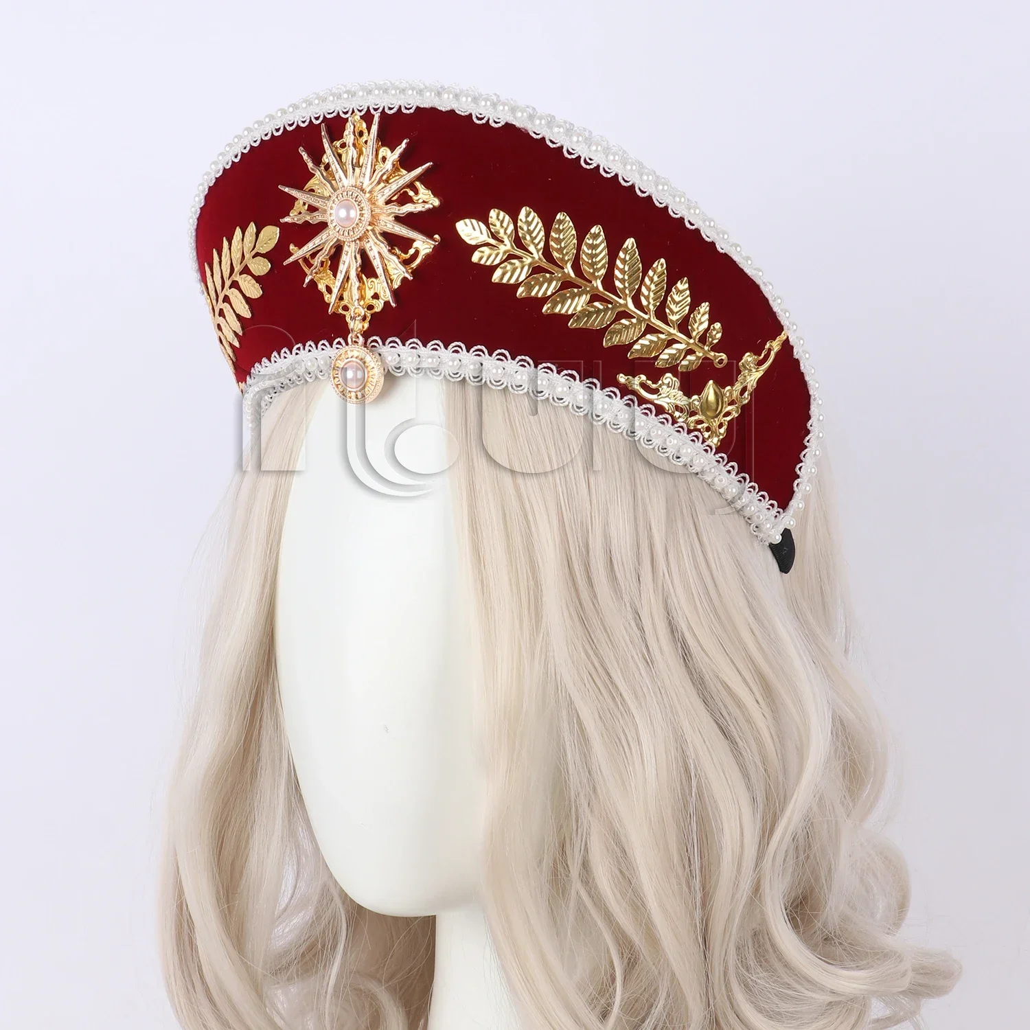 Lolita Baroco Crown Hair Accessories Court Style Retro Tradescantia Sillamontana Crown Headpiece Halloween Christmas Headwear