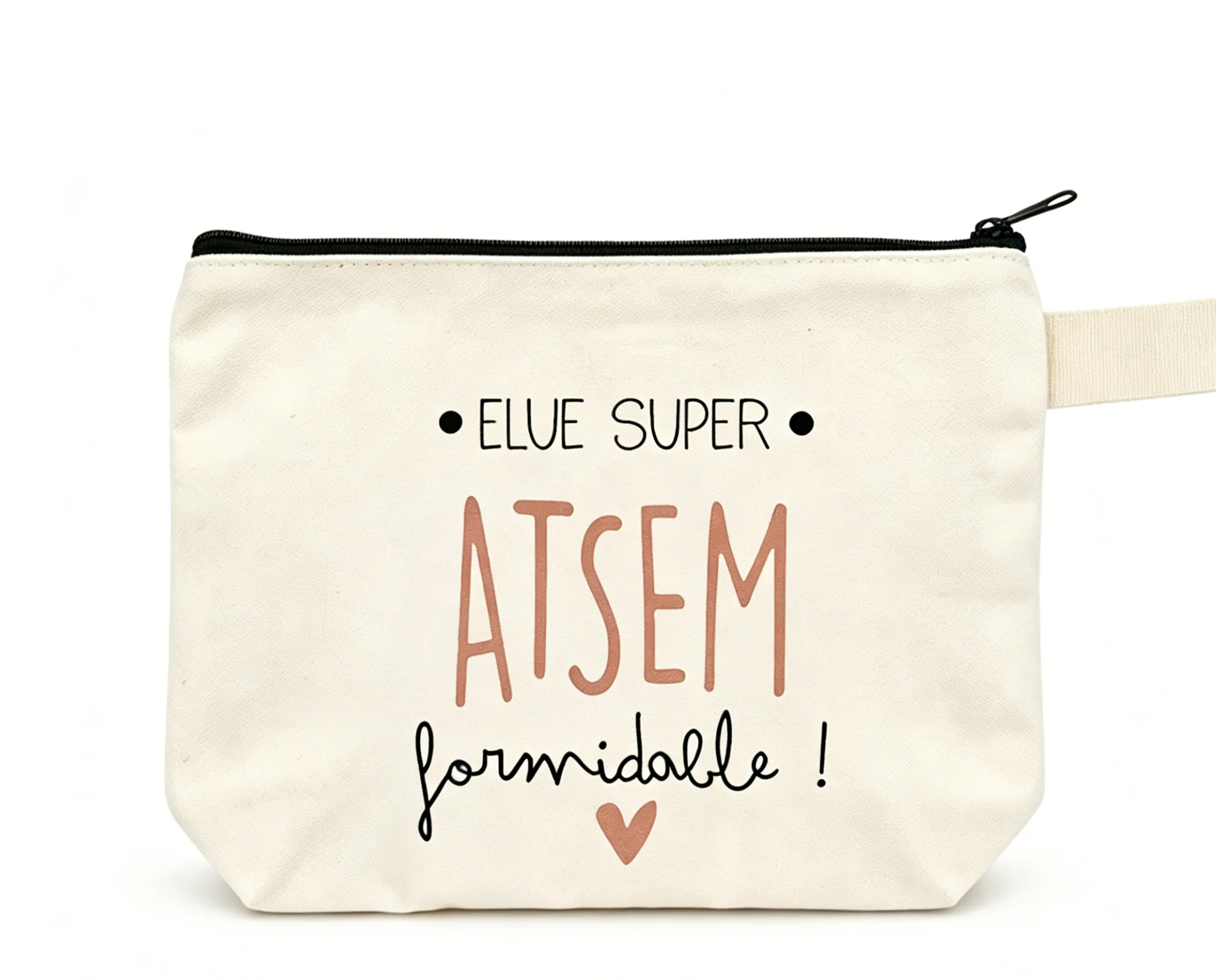 French School ATSEM Appreciation Design Cosmetic Bag-Durable Polyester Wallet with French School Inspired Clutch