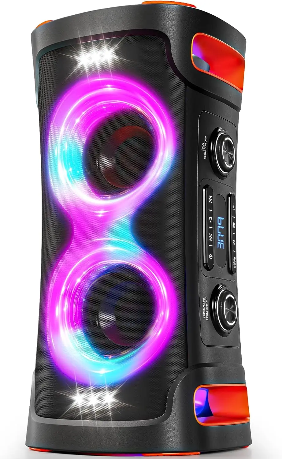 

Party Bluetooth Speaker: 300W Peak Powerful Loud Stereo Sound Deep Bass, Large Portable Wireless Speakers with Subwoofer, TWS Dy
