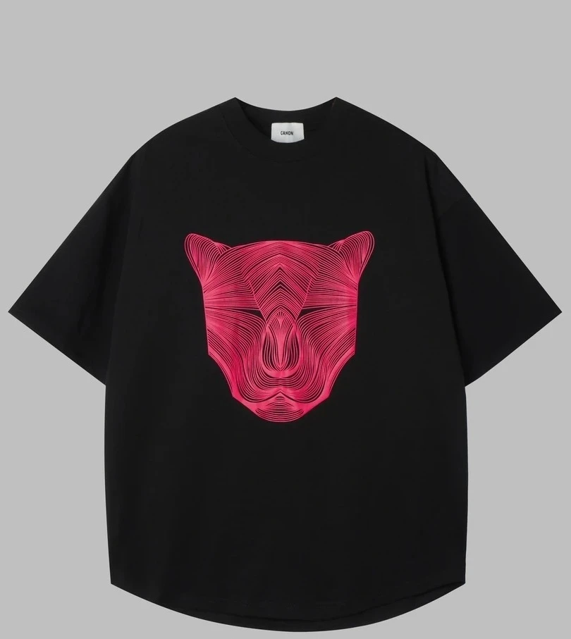 

Motorcycle Wear Summer Trendy Brand Leopard Head Print T-Shirt Men's Fashion High Quality Pure Cotton