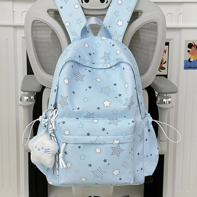 

Oxford College Backpack For Girls Star Printed Women's Backpack Trend Fashion Teenager Girl's Bag Student Teenager Girl Bookbag