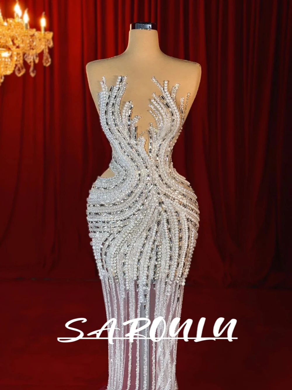 

2026 Opulent Straight Pearls Wedding Dress With Sparkling Embellishments Customized Dreamy Sleeveless Chic Tulle Bridal Gown