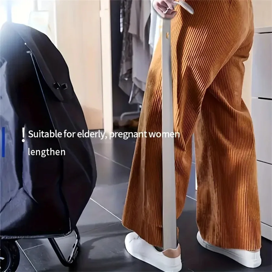 1/2 шт. 20,5 дюйма, удлиненный серебряный рожок для обуви из нержавеющей стали, противоскользящий инструмент для тяги обуви для пожилых людей, легкая обувь, аксессуары для обуви