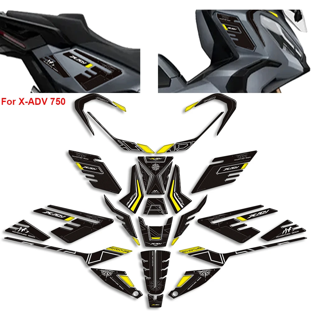 

For Honda X-ADV XADV X ADV 750 Protector Tank Pad Wheel Stickers Decals Body Fender Shell Windshield 2021 2022 2023 2024