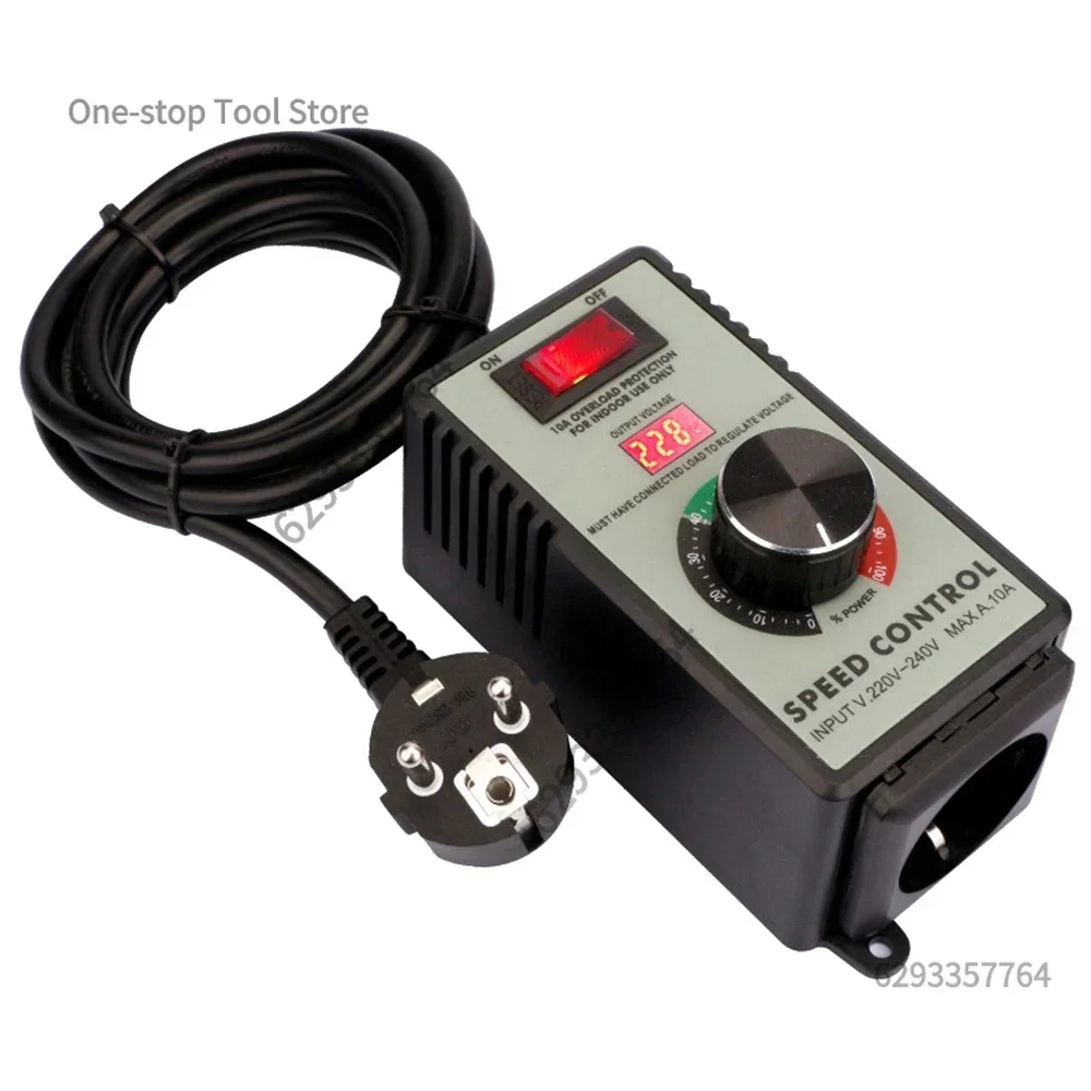 Contrôleur de vitesse de moteur à courant alternatif, routeur électrique, ventilateur d'extraction, meuleuse, perceuse, régulateur de tension Variable, interrupteur, affichage LED 110V 220V