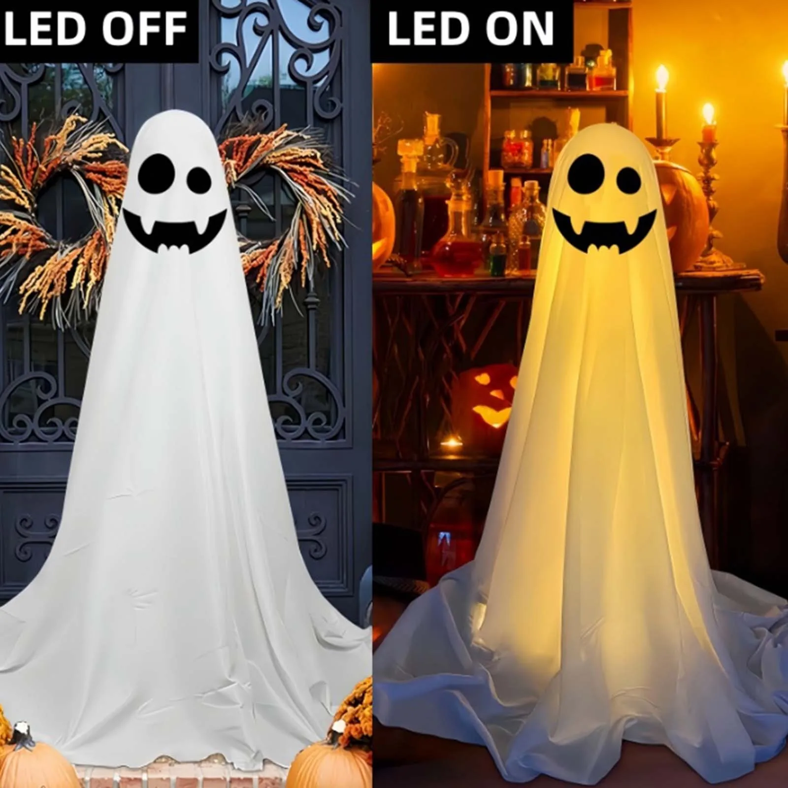 Glowing Halloween Creepy For Halloween Decorations With String Lights Battery Operated Decorations For Front Porch Outdoor Decor