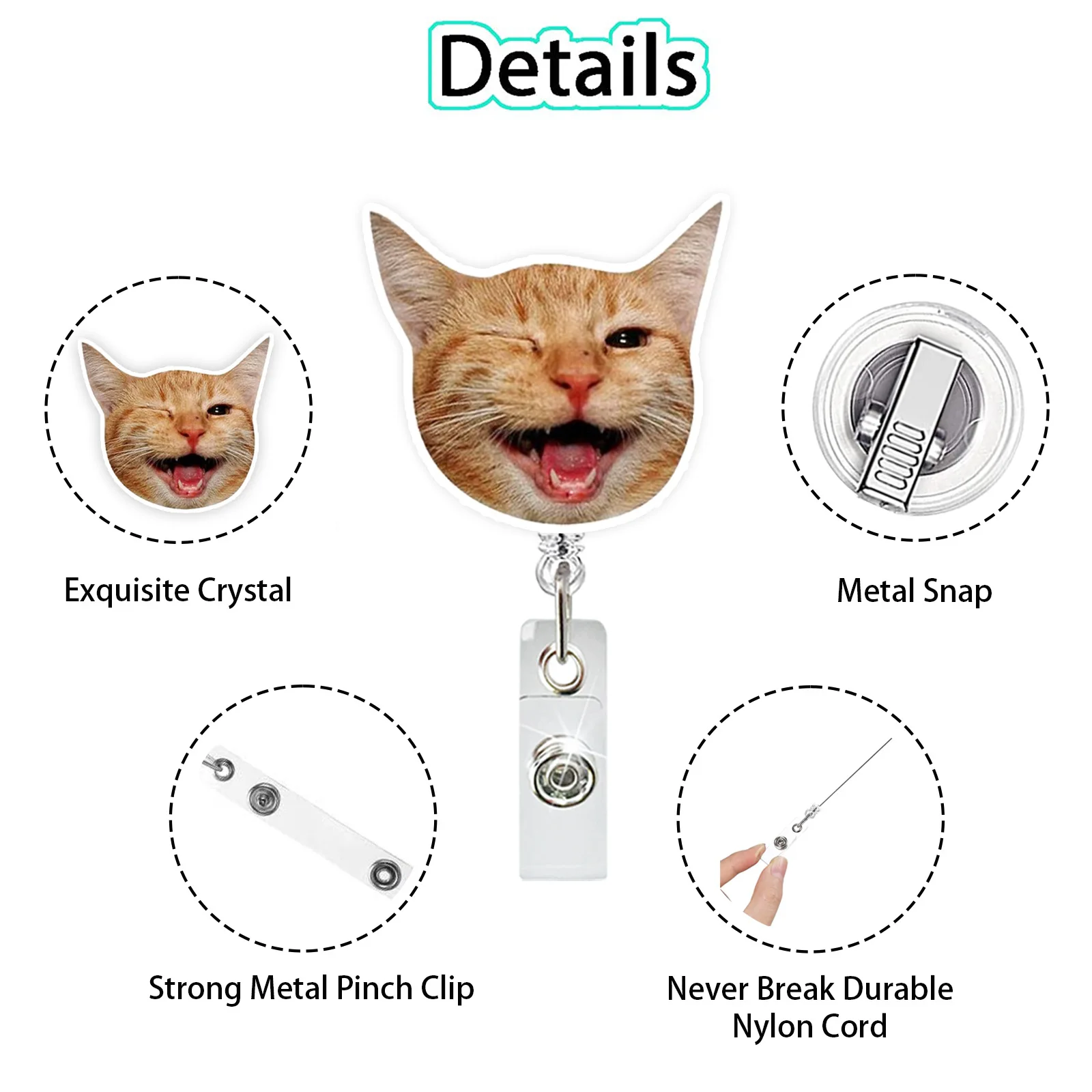 

Funny Cat Meme Badge Reel Retractable For Nurse Doctor Teacher Student Office Worker Id Name Badge Holder With Alligator Clip