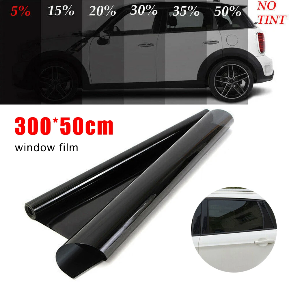 1 Roll 50cmX3m Window Tint Film Glass Sticker 1/5/15/25/35 Percent VLT  Sun Shade Film for Car UV Protector foils Sticker Films