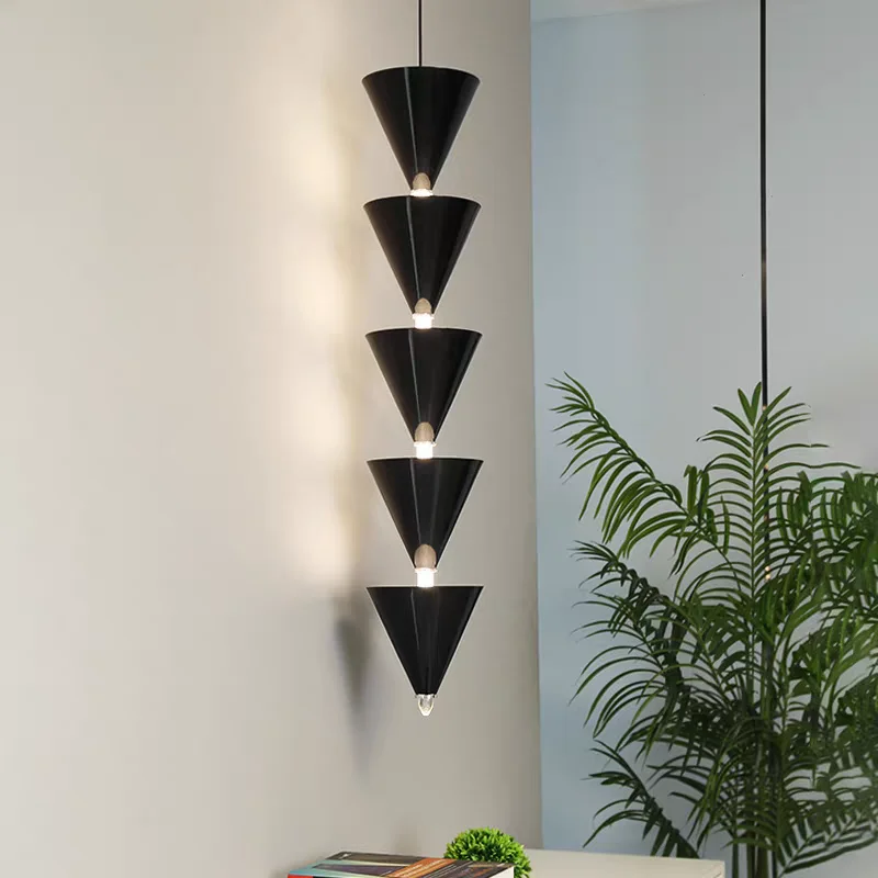 Designer LED-Pendelleuchte Zeit-Sanduhr Kreatives Kunstdesign für Schlafzimmer Wohnzimmer Eingang Kegelförmige Atmosphärenlampe