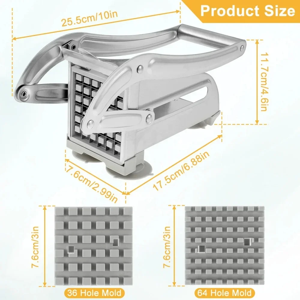 Stainless Manual Potato Cutter French Fry Cutter  French Fries Slicer Potato Chips Maker Meat Chopper Dicer Cutting Machine Tool