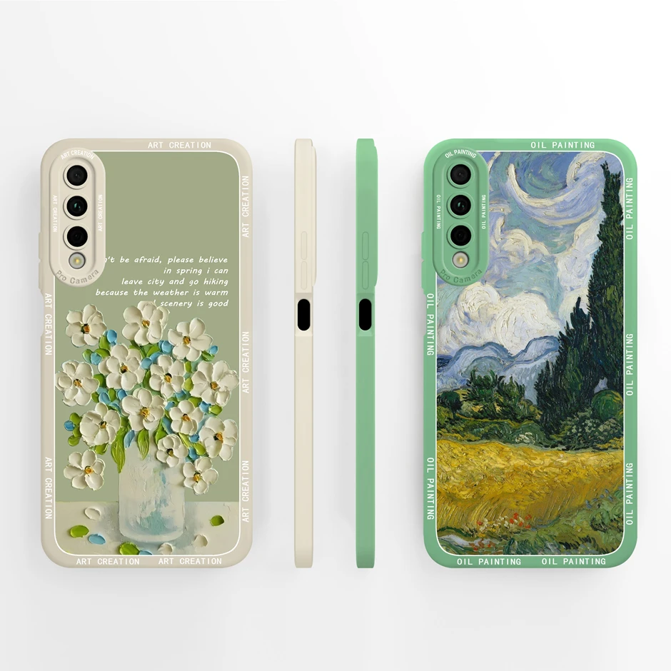 For Honor 9X (China) Honor 9X Pro Phone Case Happy Cat Cartoon Liquid Silicone Back Cover For Huawei Y9s Fashion Ultrathin Funda