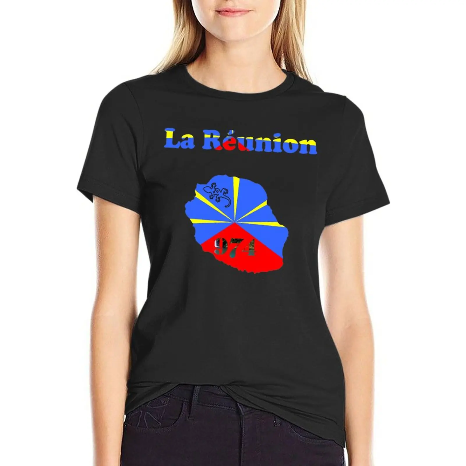 Reunion 974 O-Neck Sports Vintage top Quality Travel Tshirt Eur Size