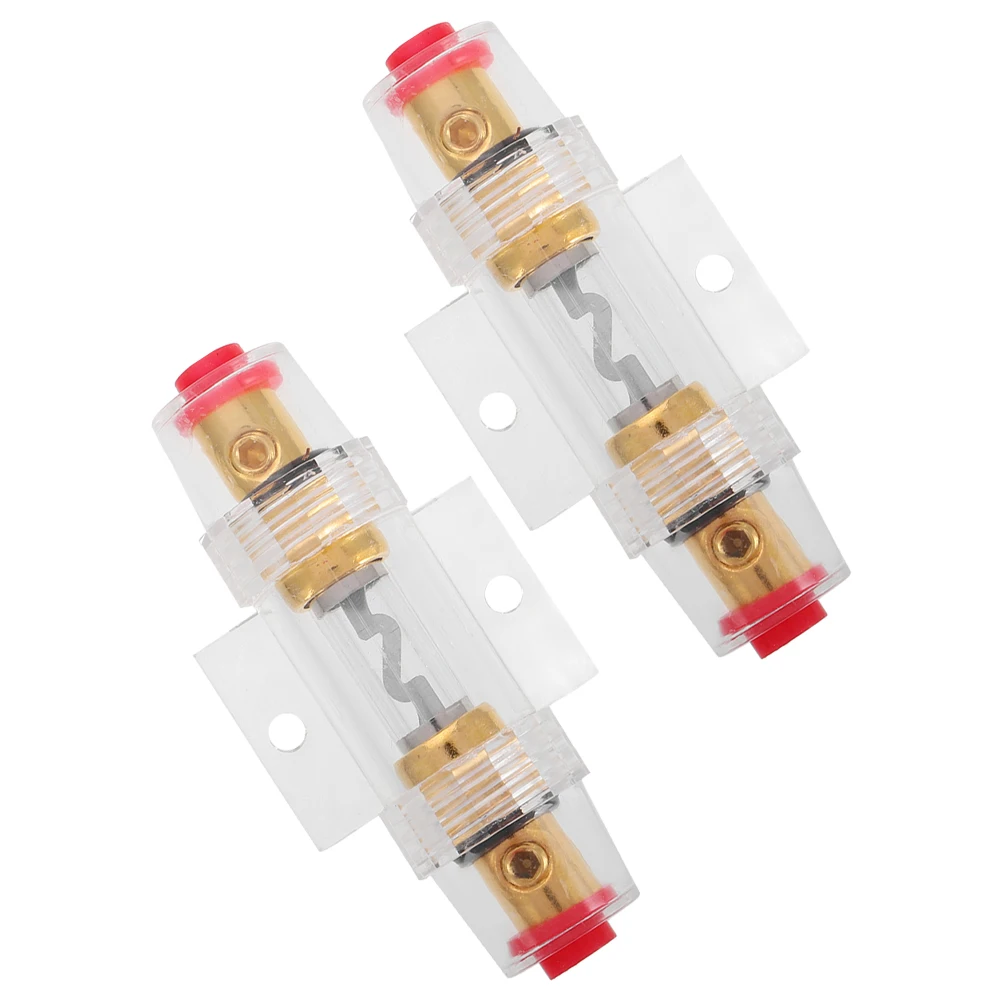 

2 Pcs Fuse Amp Holder Car Audio Protection Housing Amplifier Stereo Case Connector Automotive Refit Alarm