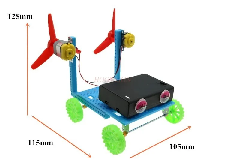 

1 set experiment wind electric toy assembly model production Double propeller wind turbine scientific