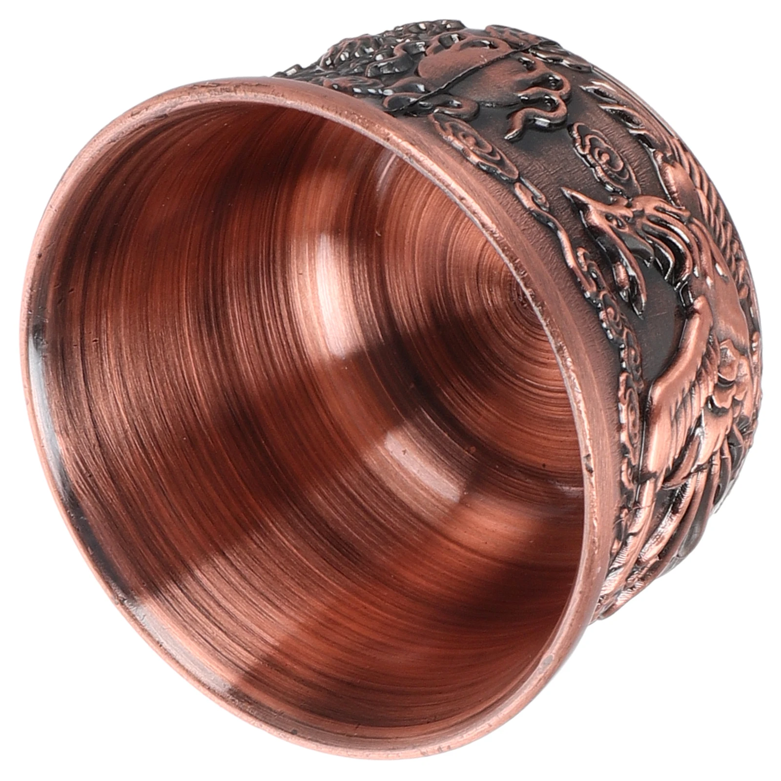 

Style Chinese Tea Cup Intricate Dragon Engraving Bronze Material Small Tea Mug for Everyday Use Traditional Drinkware